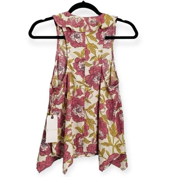 Leith Floral Ruffle Front Sleeveless Top Size Small - Picture 3 of 5